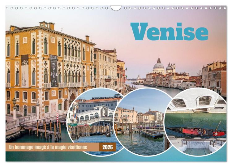 Produktbild: Venise - Un hommage imag&eacute; &agrave; la magie v&eacute;nitienne (Calendrier mural 2026 DIN A3 vertical), CALVENDO calendrier mensuel