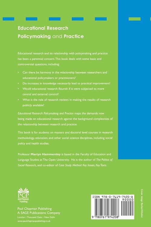Produktbild: Educational Research, Policymaking and Practice