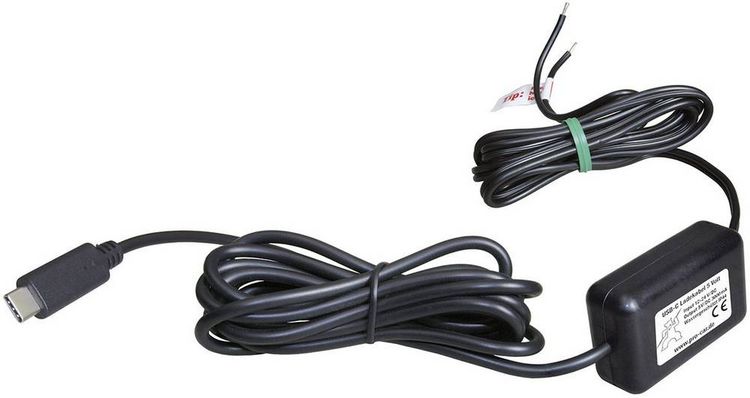 Produktbild: ProCar USB-C&reg; Ladekabel IP44 3000 mA Belastbarkeit Strom max.=3 A zum Direktanschluss an der Batterie 12 V zu 5 V, 24 V zu 5 V