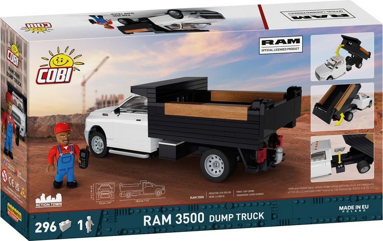 Produktbild: COBI 24659 - RAM 3500 Dump Truck, Bausatz 1:35, 296/1 Klemmbausteine