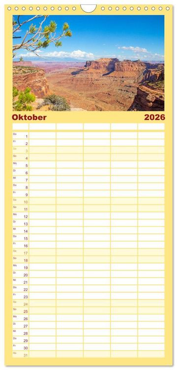 Produktbild: Familienplaner 2026 - USA - National und State Parks im Nordwesten mit 5 Spalten (Wandkalender, 21 x 45 cm) CALVENDO