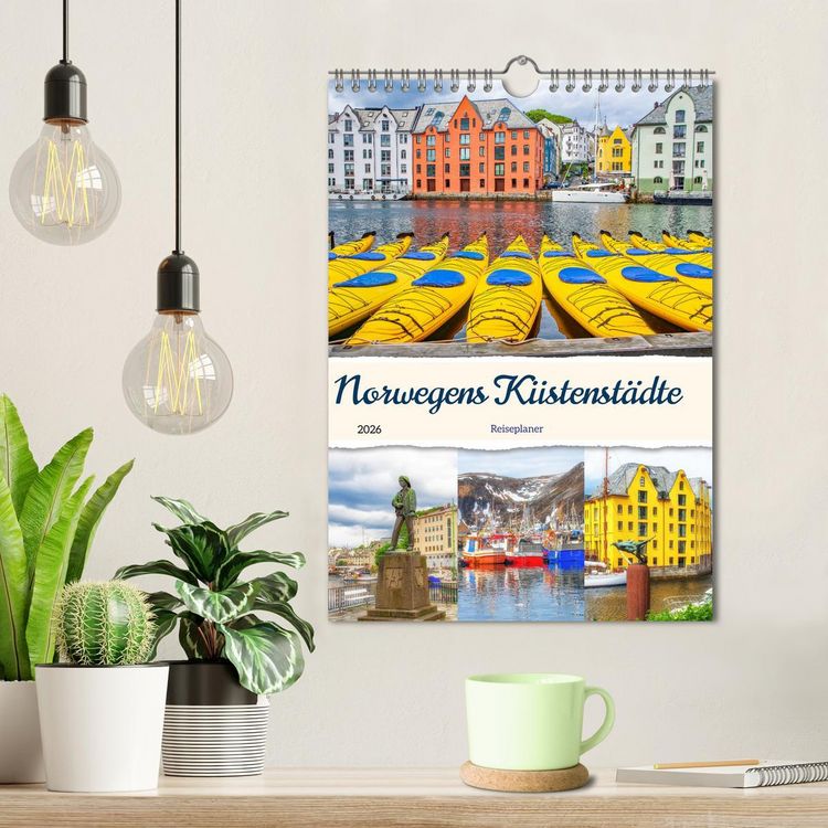 Produktbild: Norwegens K&uuml;stenst&auml;dte - Reiseplaner (Wandkalender 2026 DIN A4 hoch), CALVENDO Monatskalender