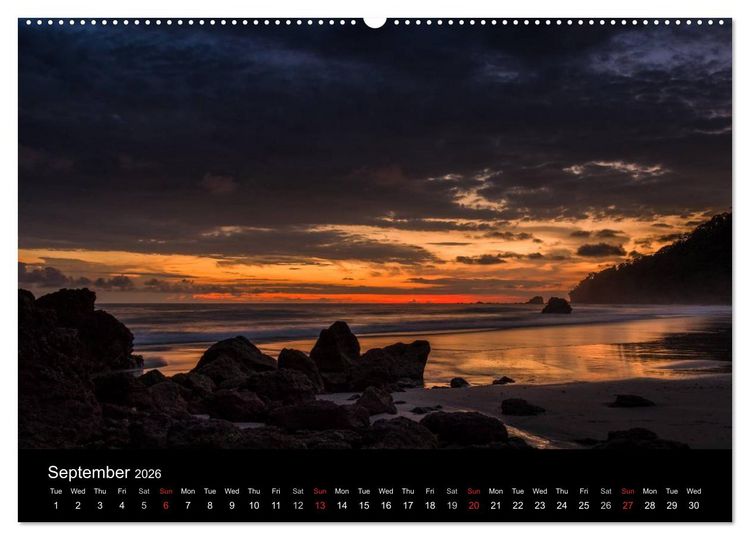 Produktbild: Costa Rica Colours and Light (High Quality Premium Wall Calendar 2026 DIN A2 landscape),CALVENDO 12 Month Wall Calendar