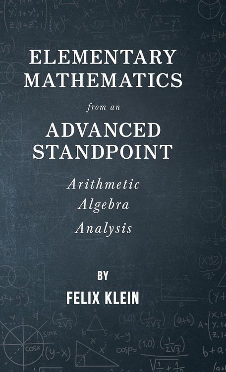 Produktbild: Elementary Mathematics from an Advanced Standpoint - Arithmetic - Algebra - Analysis