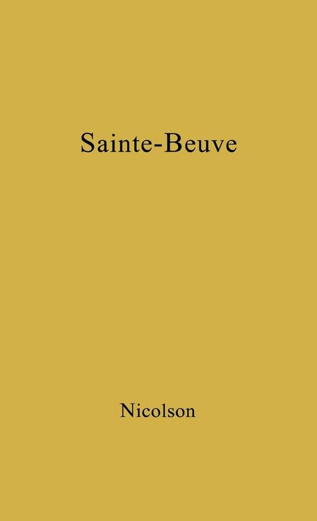 Produktbild: Sainte-Beuve