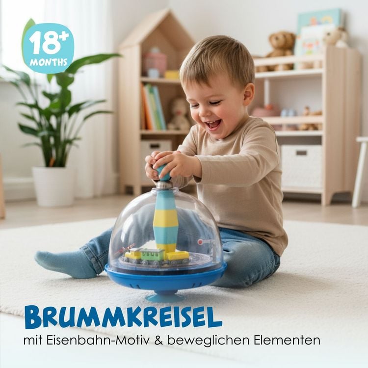 Produktbild: alldoro - Brummkreisel Eisenbahn, interaktiver Kreisel