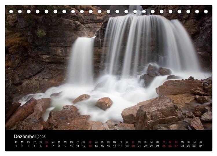 Produktbild: Kuhflucht Wasserf&auml;lle bei Farchant (Tischkalender 2026 DIN A5 quer), CALVENDO Monatskalender
