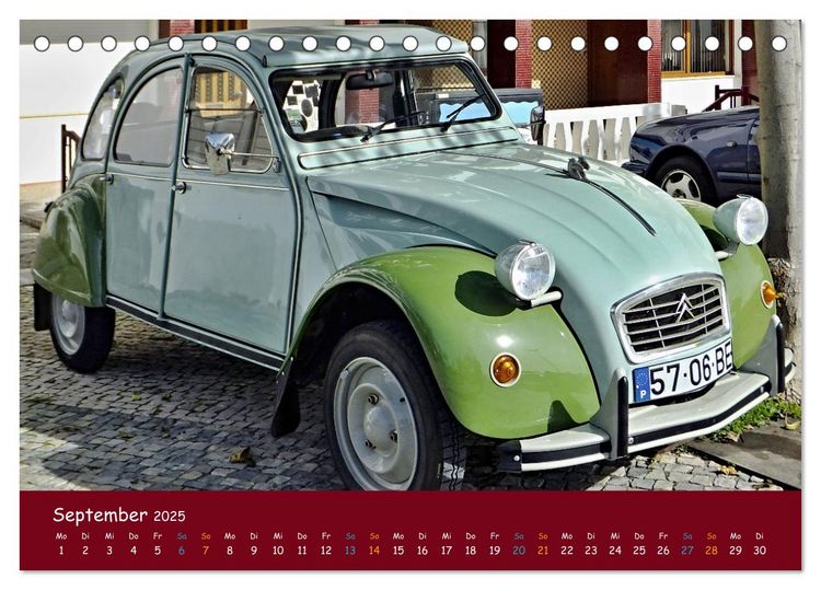 Produktbild: Citroen 2 CV Kult um die Ente (Tischkalender 2025 DIN A5 quer), CALVENDO Monatskalender