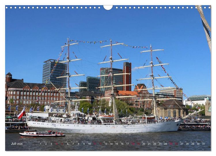 Produktbild: Segelschiffe auf der Elbe (Wandkalender 2026 DIN A3 quer), CALVENDO Monatskalender