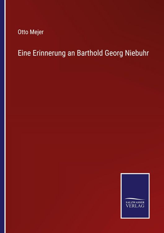 Produktbild: Eine Erinnerung an Barthold Georg Niebuhr