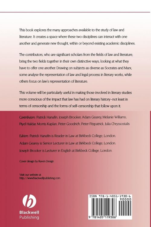Produktbild: Law and Literature