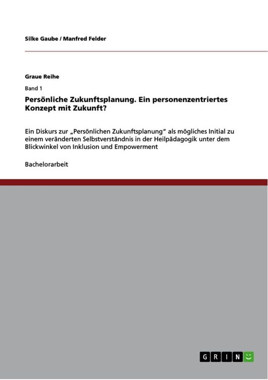 Produktbild: Pers&ouml;nliche Zukunftsplanung. Ein personenzentriertes Konzept mit Zukunft?