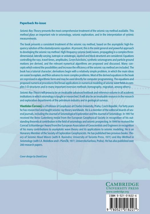 Produktbild: Seismic Ray Theory