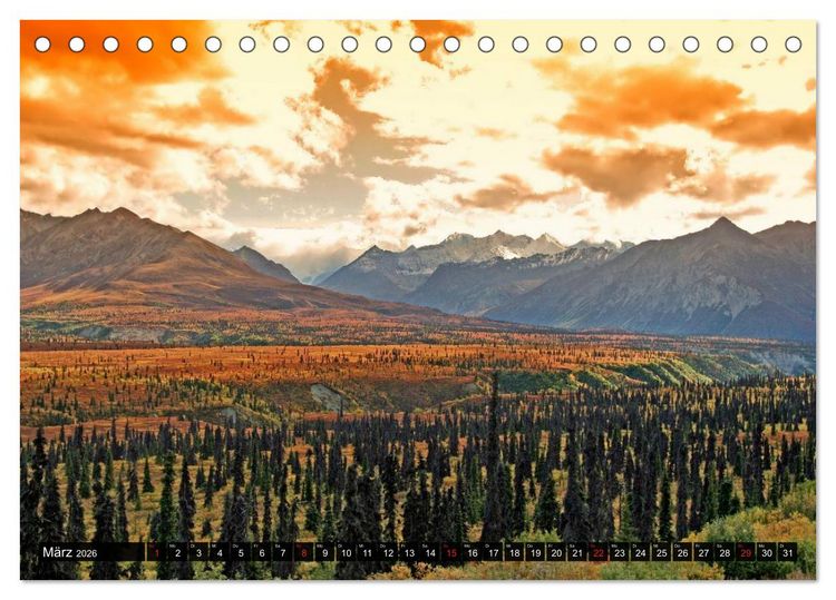 Produktbild: Alaska - Weites Land (Tischkalender 2026 DIN A5 quer), CALVENDO Monatskalender