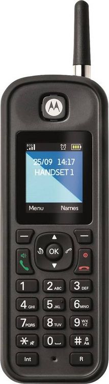 Produktbild: Motorola O201 DECT Schnurloses Telefon analog Freisprechen, Outdoor, wasserdicht, sto&szlig;fest Schwarz