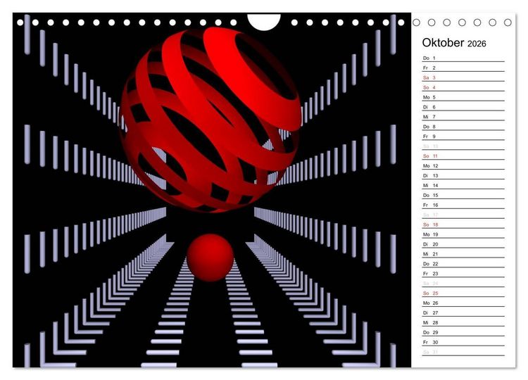 Produktbild: Mit Geometrie durch das Jahr (Wandkalender 2026 DIN A4 quer), CALVENDO Monatskalender
