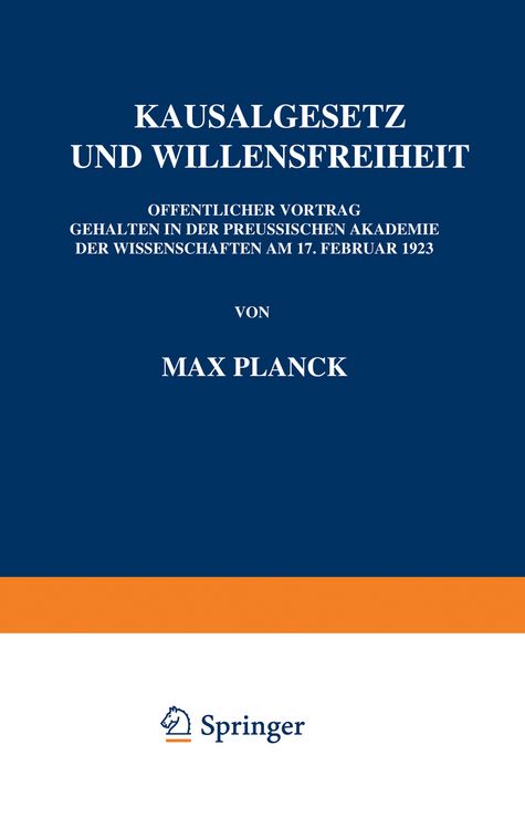 Produktbild: Kausalgesetz und Willensfreiheit