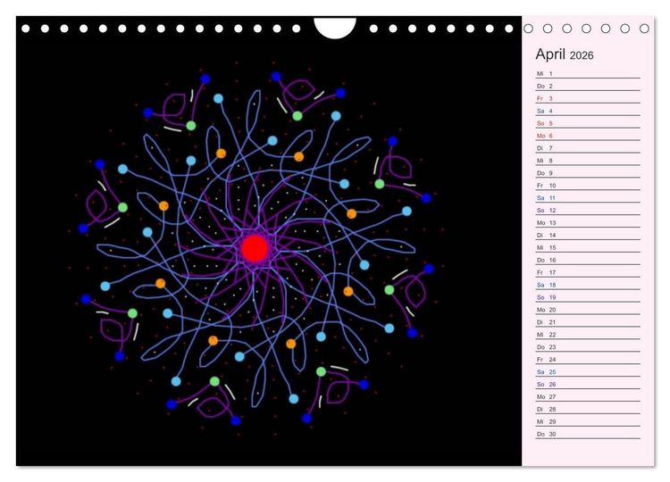 Produktbild: Filigran - Mandalas (Wandkalender 2026 DIN A4 quer), CALVENDO Monatskalender