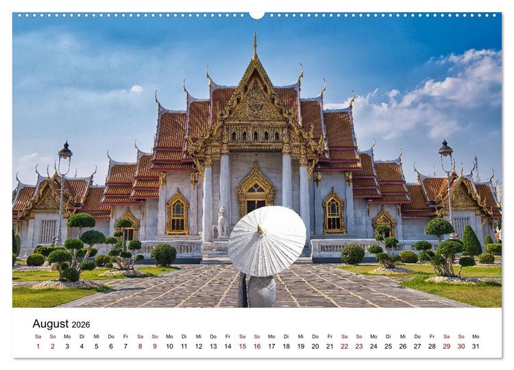 Produktbild: Buddhistische Tempel Thailand (Wandkalender 2026 DIN A2 quer), CALVENDO Monatskalender