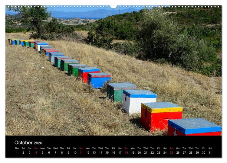 Produktbild: Chalkidiki: Kassandra, Sithonia, Athos (High Quality Premium Wall Calendar 2026 DIN A2 landscape),CALVENDO 12 Month Wall Calendar