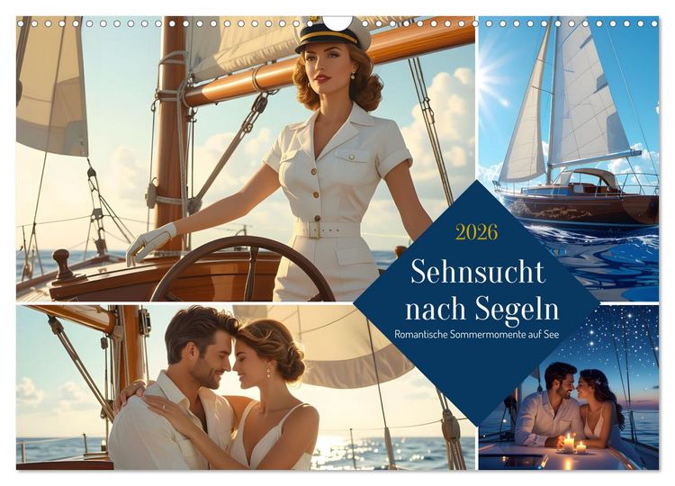Produktbild: Sehnsucht nach Segeln (Wandkalender 2026 DIN A3 quer), CALVENDO Monatskalender