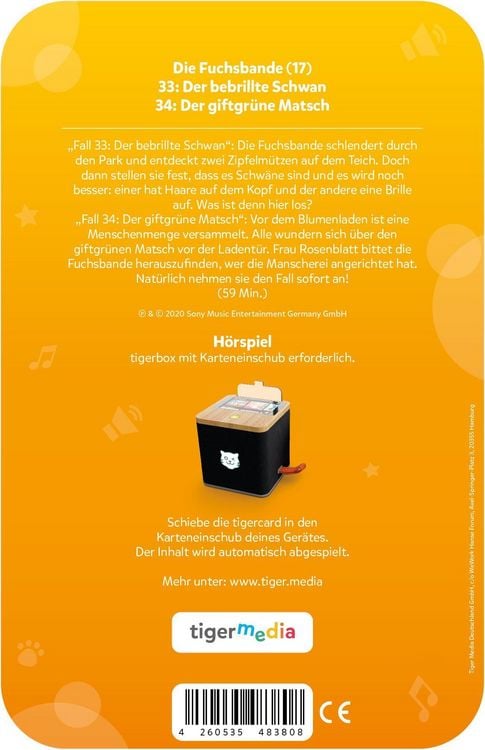 Produktbild: tigercard - Die Fuchsbande - 17: Schwan /Matsch