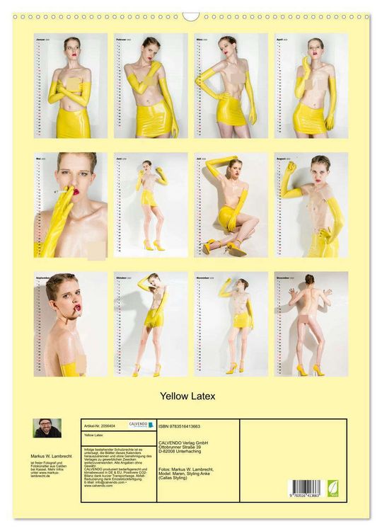Produktbild: Yellow Latex (Wandkalender 2026 DIN A2 hoch), CALVENDO Monatskalender