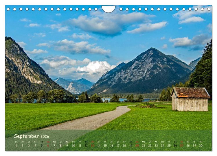 Produktbild: Naturparadies Zugspitzarena (Wandkalender 2026 DIN A4 quer), CALVENDO Monatskalender