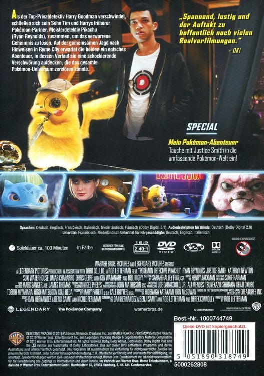Produktbild: Pokemon Meisterdetektiv Pikachu