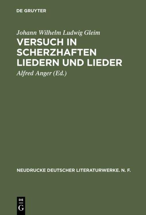 Produktbild: Versuch in Scherzhaften Liedern und Lieder