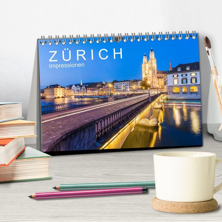 Produktbild: Z &Uuml; R I C H Impressionen (Tischkalender 2026 DIN A5 quer), CALVENDO Monatskalender