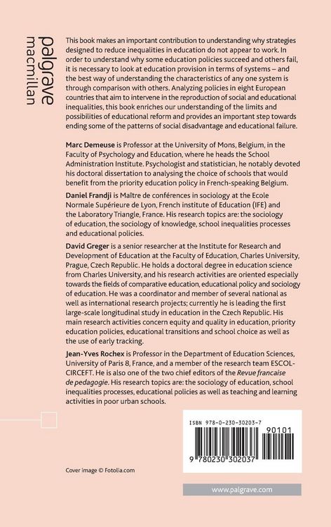 Produktbild: Educational Policies and Inequalities in Europe