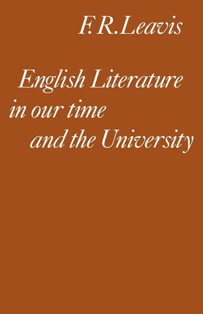 Produktbild: English Literature in Our Time and the University