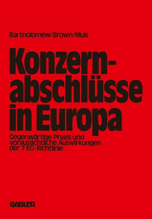 Produktbild: Konzernabschl&uuml;sse in Europa