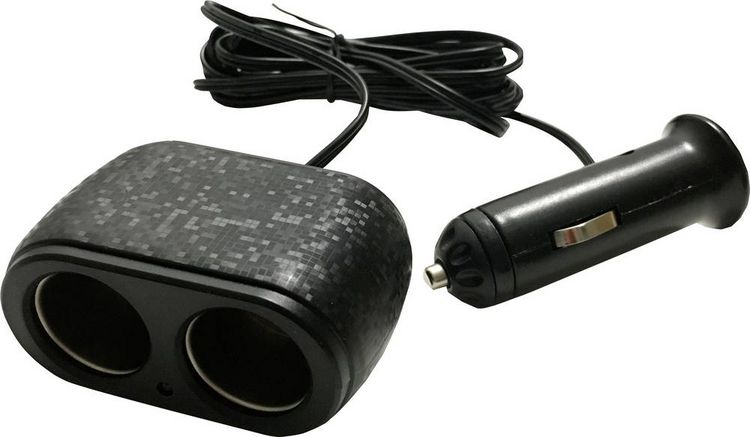 Produktbild: IWH Doppelsteckdose Belastbarkeit Strom max.=10A 12 oder 24 V/DC