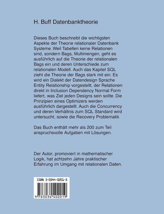 Produktbild: Datenbanktheorie