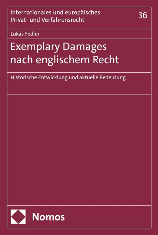 Produktbild: Exemplary Damages nach englischem Recht