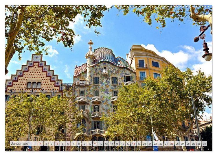 Produktbild: BARCELONA - Metropole am Mittelmeer (Wandkalender 2026 DIN A2 quer), CALVENDO Monatskalender