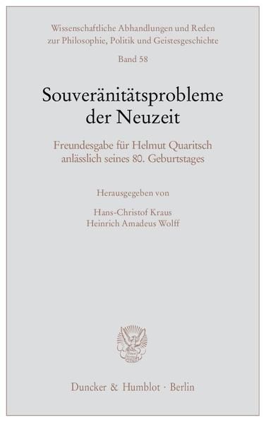 Produktbild: Souver&auml;nit&auml;tsprobleme der Neuzeit.