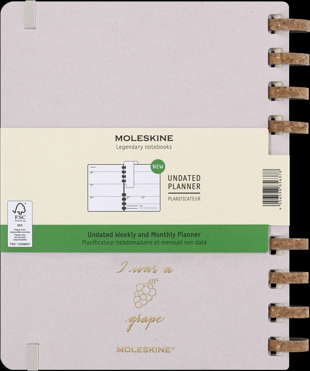 Produktbild: Moleskine Undatierter Life Kalender Mit Spiralbindung, Xl, Wochen-Monatskalender, Fester Einband, Crush Grape