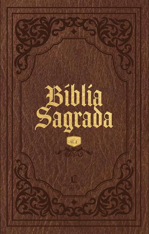 Produktbild: B&iacute;blia Sagrada ACF Slim, Capa luxo marrom, Leitura Perfeita