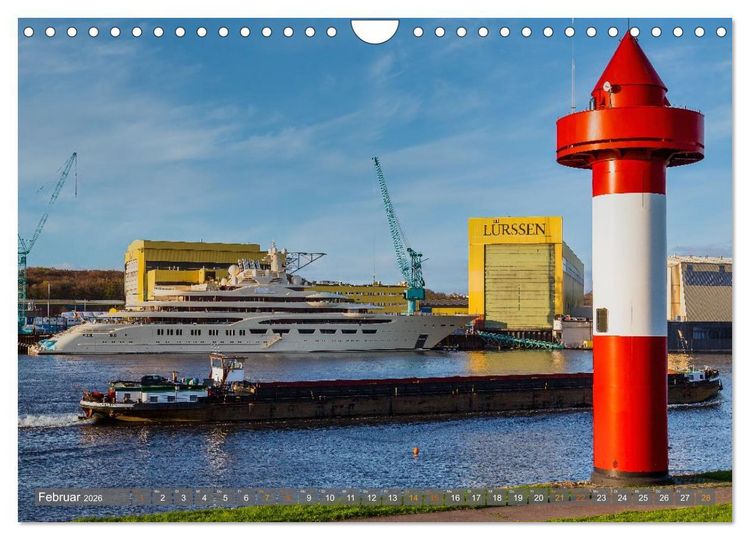 Produktbild: Bremens maritimer Norden: Vegesack (Wandkalender 2026 DIN A4 quer), CALVENDO Monatskalender