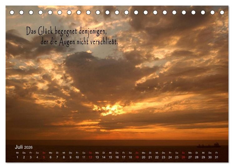 Produktbild: wundersch&ouml;ne Lichtmomente (Tischkalender 2026 DIN A5 quer), CALVENDO Monatskalender