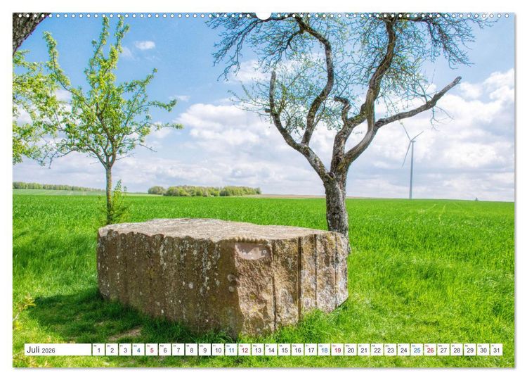 Produktbild: Steine an der Grenze - Wanderbare Kunst (hochwertiger Premium Wandkalender 2026 DIN A2 quer), Kunstdruck in Hochglanz