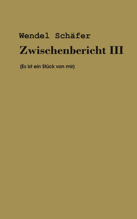 Produktbild: Zwischenbericht III