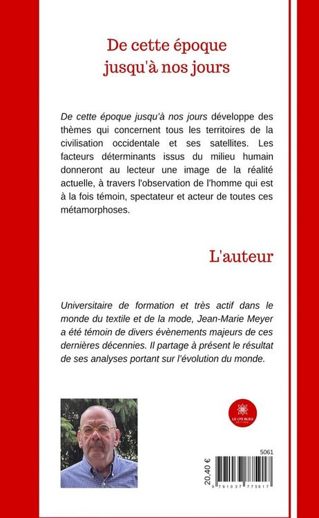 Produktbild: Jean-Marie Meyer: Cette &eacute;poque jusqu'&agrave; nos jours