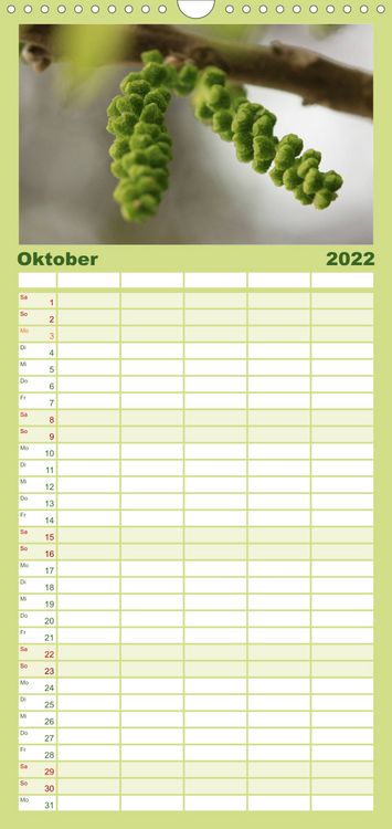 Produktbild: Es gr&uuml;nt! - Familienplaner hoch (Wandkalender 2022 , 21 cm x 45 cm, hoch)