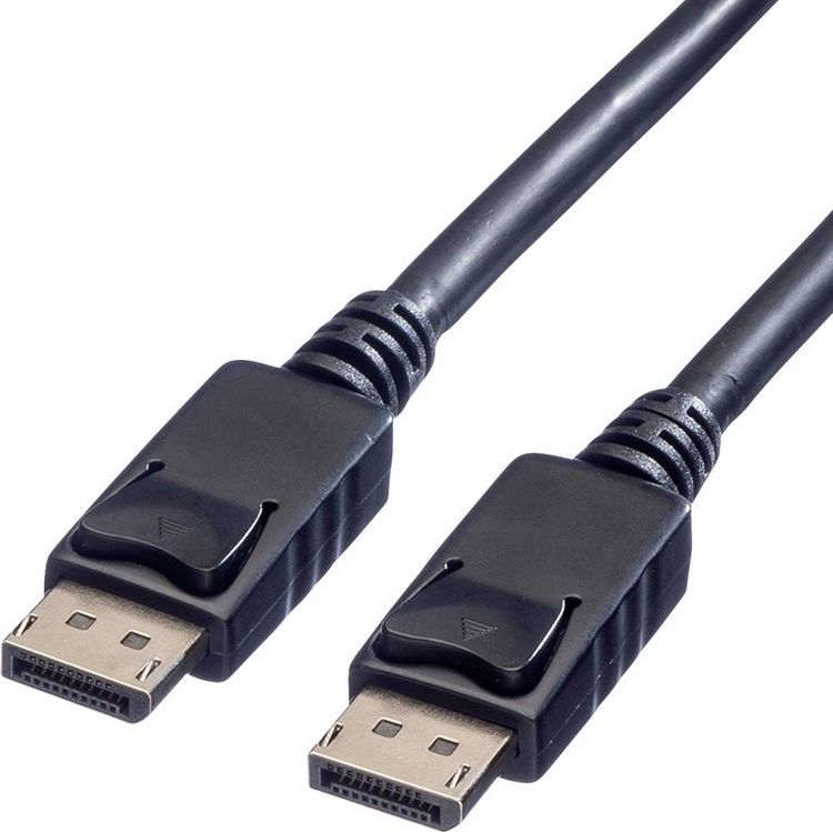 Produktbild: Value DisplayPort Anschlusskabel DisplayPort Stecker, DisplayPort Stecker 2.00 m Schwarz 11.99.5762 Geschirmt DisplayPort-Kabel