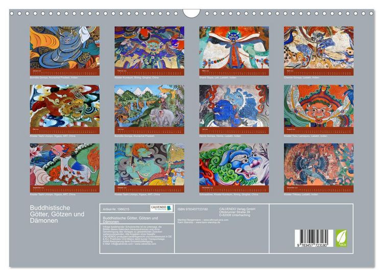 Produktbild: Buddhistische G&ouml;tter, G&ouml;tzen und D&auml;monen (Wandkalender 2026 DIN A3 quer), CALVENDO Monatskalender