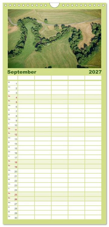 Produktbild: Familienplaner 2027 - Oberfranken aus der Vogelperspektive mit 5 Spalten (Wandkalender, 21 x 45 cm) CALVENDO